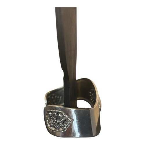 .925 Sterling Silver Cuff Bracelet Elephant Engraved - 第 5/12 張圖片