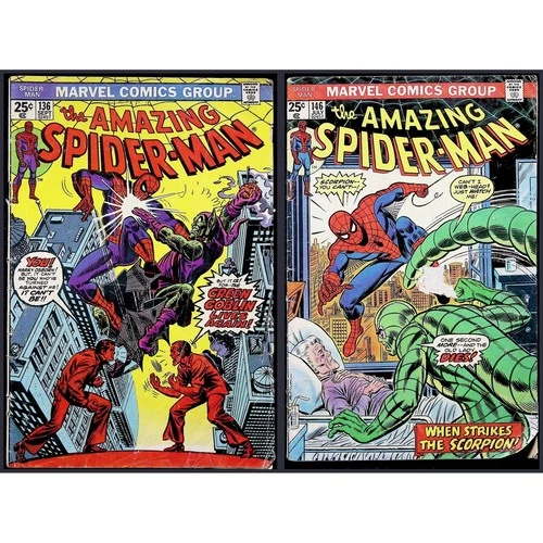 Amazing Spider-Man #136 146 Marvel 1974 2nd Green Goblin Scorpion Reader 2x Lot