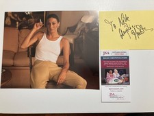 ANJELICA HOUSTON   signed 4x6 card "PRIZZI'S HONOR", "JOHN WICK 3"   JSA#CD13361