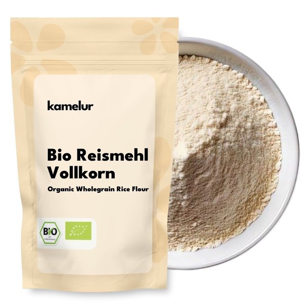 (14,98 Eur/Kg) 500G Bio Reismehl Vollkorn Ohne ZusäTze, Bio Reis Mehl-image