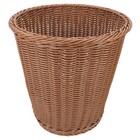  Imitation Rattan Trash Can: Woven Waste Basket - Plastic Garbage Container -