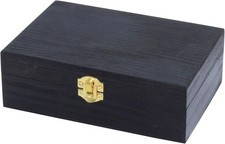 Creative Hobbies Black Wooden Keepsake Box with Gold Clasp - 6″ × 4″ × 2?