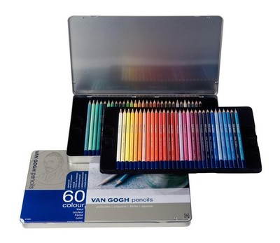 60 Color Pencil Set Van Gogh (Metal Cased) (Japan Import)