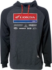 Factory Effex Honda Racewear Pullover Sweatshirt Charcoal Black CBR VFR CR CRF