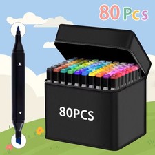 80 Colors Art Markers Pens, Dual Tips Alcohol Markers Permanent Sketch Markers