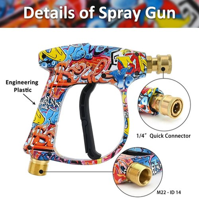 #ad 4350PSI High Pressure Water Gun with Graffiti Design 1L Foam Cannon amp; 1 4quot; Quic $32.99
