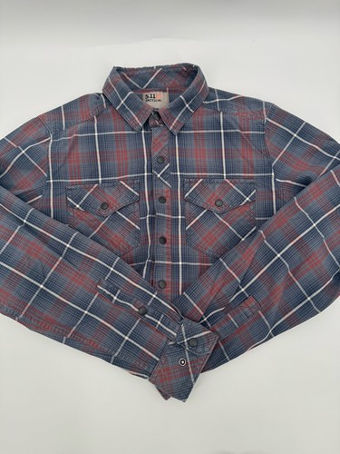 5.11 Tactical Gunner Long Sleeve Plaid Blue/Red Shirt Men’s Small Pre Owned - Picture 9 of 9