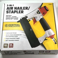 CENTRAL PNEUMATIC 18 Gauge 2-in-1 Air Nailer Stapler 64269