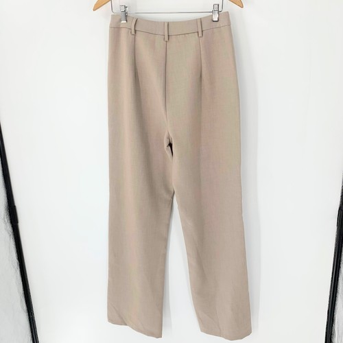 Pretty Little Things Women Pants Tan Dress Woven Straight Leg Trousers Sz 10 - Picture 9 of 12