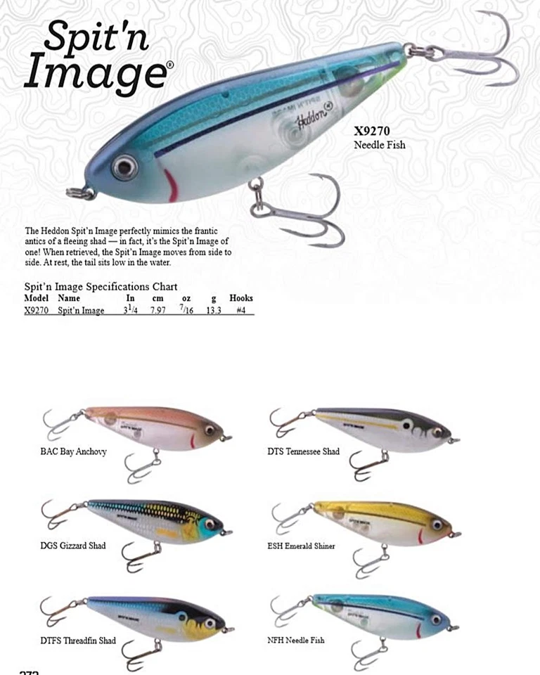 Heddon X9270-DTFS Spit-Feetn Image, 7/16-Ounce, 3-1/4-Inch, Threadfin Shad - Image 3 of 3