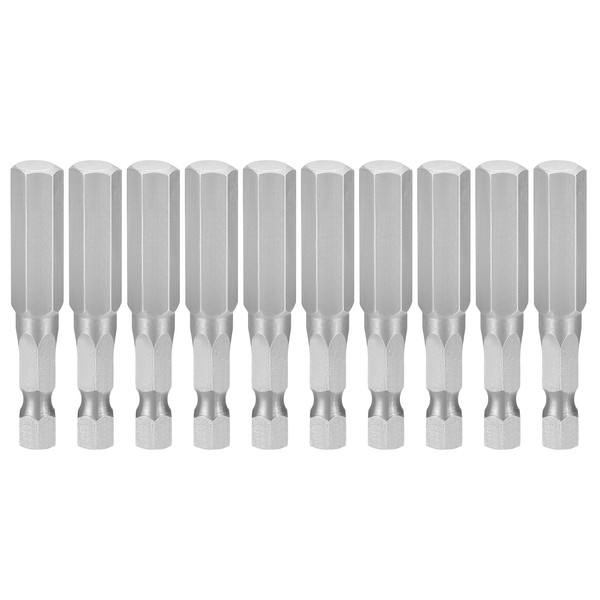 "10X 5/16\" Sae Sechskant-Bits 50Mm Magnet Grau"-image