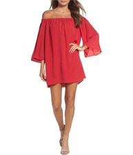 French Connection Womens Polly A-line Dress, Pink, Medium