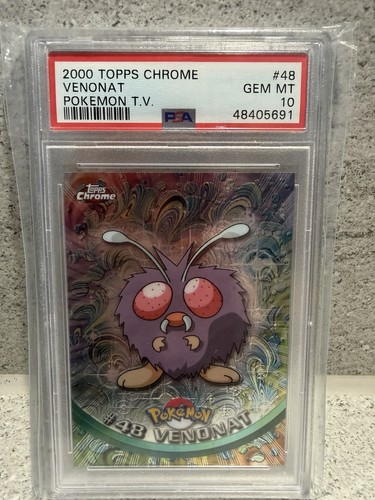 Pokemon Topps 2000 Topps Chrome Pokémon TV Venonat #48 PSA 10 Gem Mint