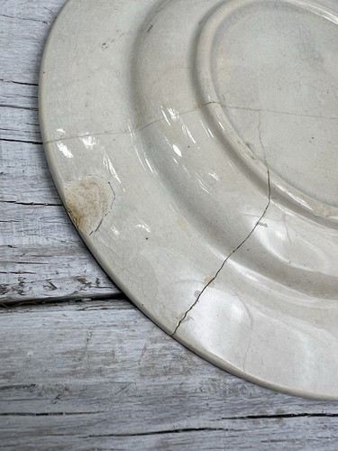 AS-IS Cracks Chips Major Gen Ulysses S Grant Transferware Child Alphabet Plate - Picture 21 of 24