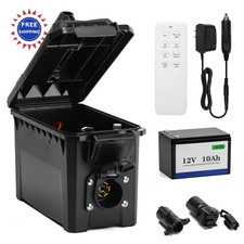 Trailer Light & Electric Brake Tester 12V 10Ah Battery 7 Spade 6 Round 4/5 Flat