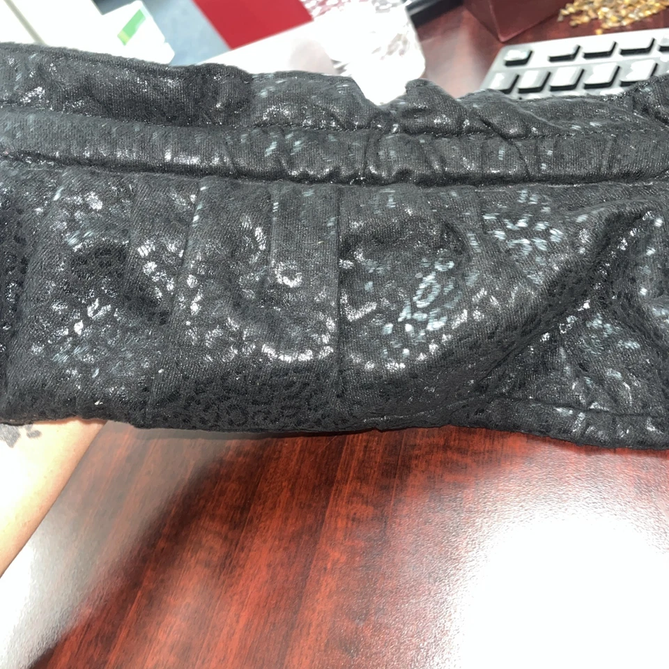 Bolso sin asas Express para mujer negro leopardo muñeca cartera de mano Foto 4 de 4