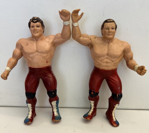 WWF LJN British Bulldogs Vintage Wrestling Figures...