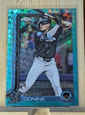 2025 Topps Chrome /199 Aqua Logofractor  #86 Griffin Conine RC Rookie Marlins