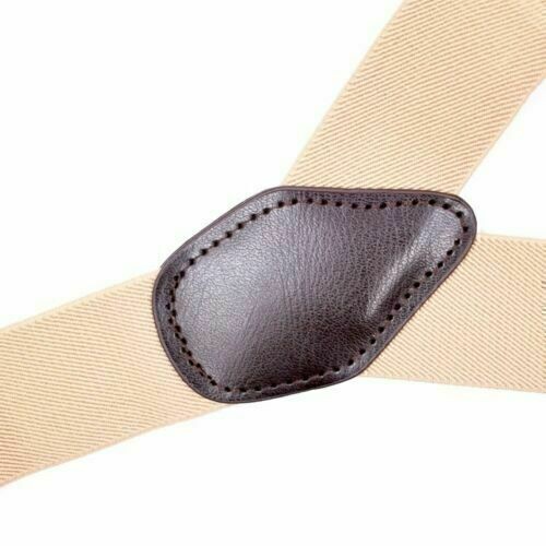 Herren 35x1200MM Clips Knöpfe Hosenträger Leder Hosenträger Y-Form Anzugsgurt - Bild 5 von 15