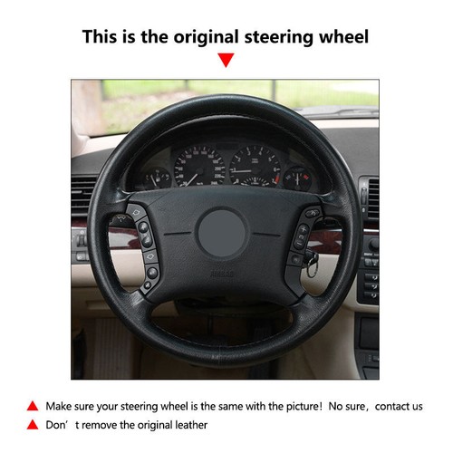 Car Interior Steering Wheel Leather Cover Fits For BMW E36 E46 E39 X3 E83 X5 E53 - Picture 7 of 17