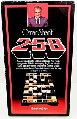 Strategisches Spiel Omar Sharif 2-5-8, Invicta Games 1970 Sehr gut!
