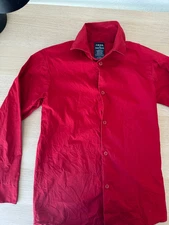 IZOD Red Button-Up Dress Shirt with a Gray Vest size 10R