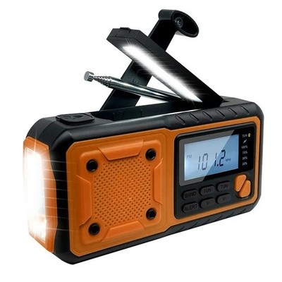 Solar Radio with 4000mAh Battery and Multi Function for Outdoor Activities