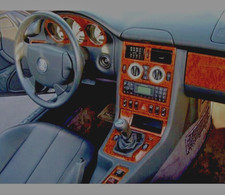 For 2001- 04 Mercedes Benz Slk Abs Grain Golden Wood Interior Set Dash Trim Kit