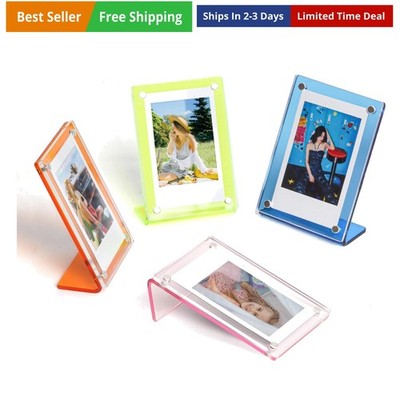 Acrylic Magnetic Picture Frames for Instax Polaroid,Table Top Mini 2x3 Wallet...