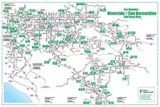 Golf Road Map - Los Angeles Riverside Golf Map - Golf Travel Map -Golf Assessory