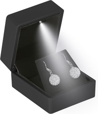 LED Stud Earring Jewelry Gift Box for Proposal, Wedding, Engagement Birthday Lux