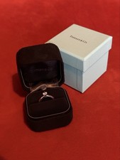 Tiffany & Co. Platin und Diamant Solitär Verlobungsring
