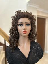 NIB Jon Renau Curly Dark brown Synthetic Wig Style 807 TERRA in Color 6/33