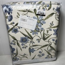Pottery Barn Iris Floral Curtain Blue Multi 50 W X 108 L