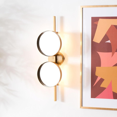 Ileva Mid-Century Gold 7x25-Inch Decorative Wall Mirror