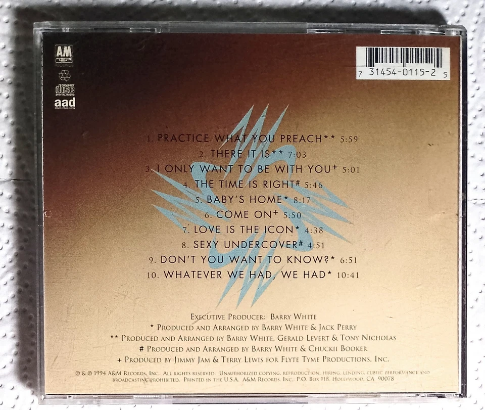 💡 CD - Barry White / The Icon Is Love ( P. 1994 / Amerikanischer Soulsänger ) - Bild 2 von 4