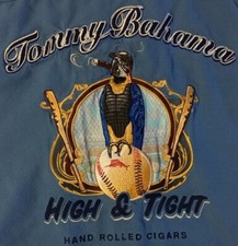 Vtg Tommy Bahama Hand Rolled Cigars Parrot Silk Hawaiian Shirt XL Beach Surf 90s
