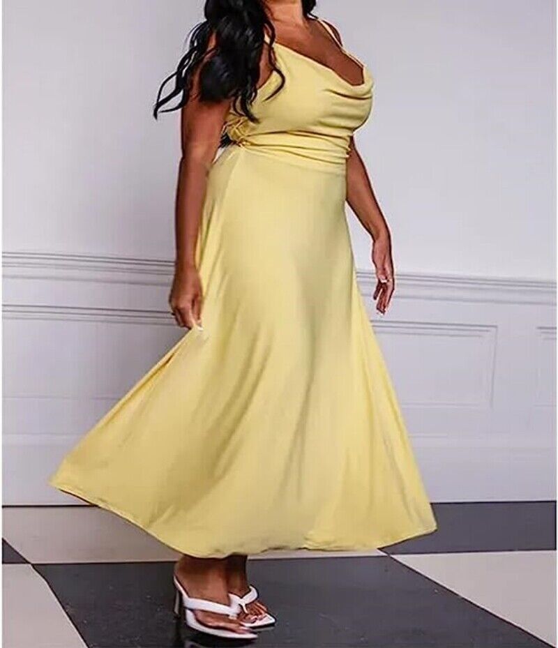 knee length dresses for ladies Black Femme Drape Maxi Dress main image 0