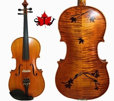 Guarneri Style SONG Maestro Inlayed Maple Leaf / Two Cicada 16 '' Viola #9771