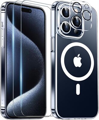 Magnetic Case Compatible With iPhone 15 Pro Max Case 6.7'',Clear