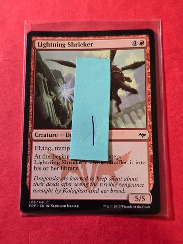 2015 Magic The Gathering Fate Reforged #106 Lightning Shrieker, C, R, NF, cd1 - Picture 3 of 3