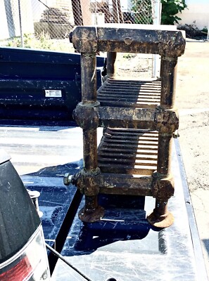 Rare Cast Iron Hot Water Radiator Bread Warmer Towel Rack