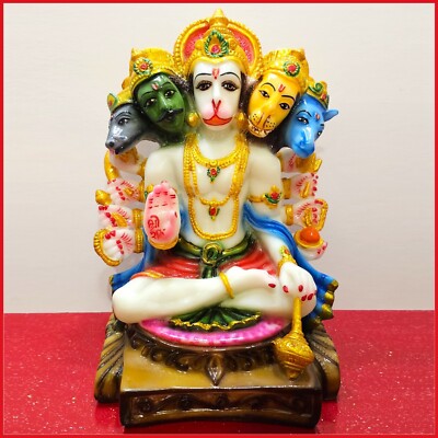 Große Marmor/Stein Lord Hanuman Panchmukhi Statue, nur 1 verfügbar
