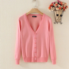 Womens Cardigan Long Sleeve Ladies Knitted Top Outwear Cardigans Plus Size 8-24