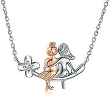 Gifts For Sister 925 Sterling Silver Sisters Pendant Necklace Gifts From Sis New