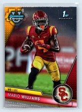 Mario Williams 1st Rookie RC 2023 Bowman Chrome University Card #184 USC Trojans. rookie card picture