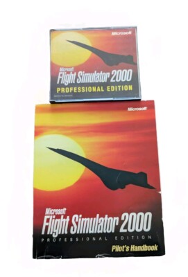 Microsoft Flight Simulator 2000 Professional Edition (PC, 1999) w/ Handbook
