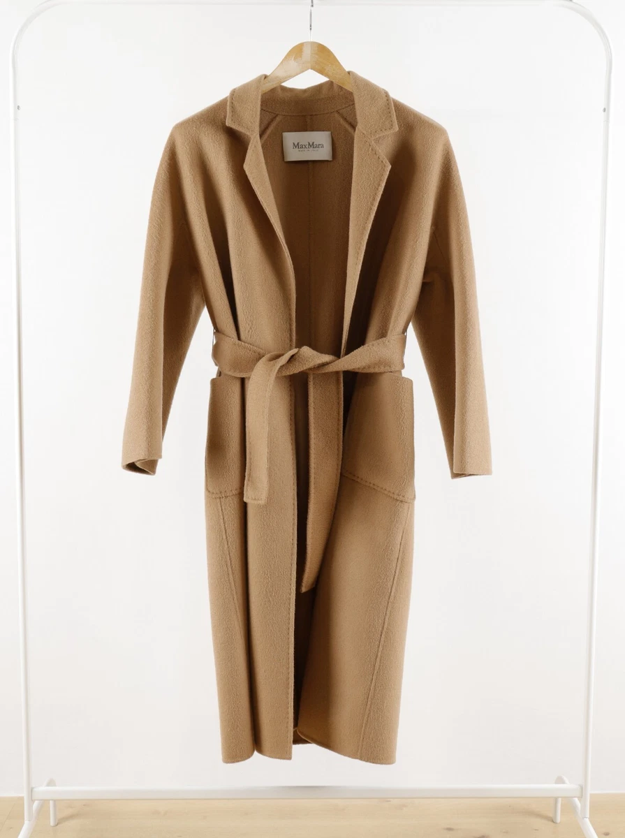 Max Mara Wool Beige Belted Coat UK6 US4 FR36 IT38 160 84A