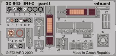 MW22 EDUARD 32645 DH-2 1/32 PE SET for RODEN