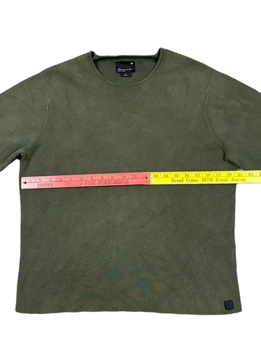 Tavik Modern Beach Culture LARGE Crew Neck Crop Hip Length Sweatshirt Green - Picture 7 of 13